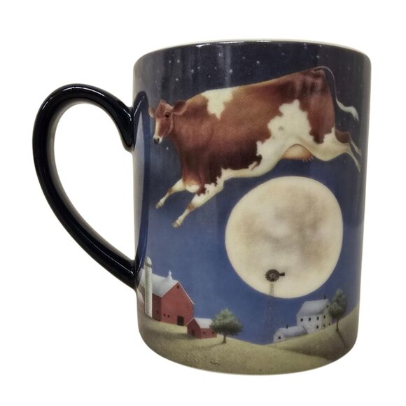 Lang Coffee Mug Cup Cow Jumped Over the Moon 1999 Lowell Herrero - Picture 1 of 7